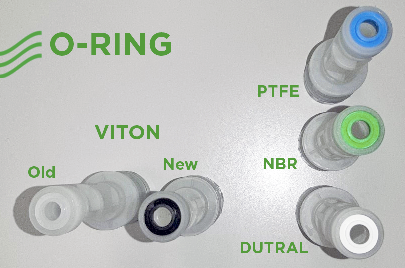 New color to identify the PVDF/Viton materials